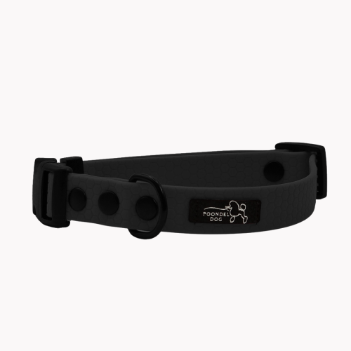 obroża wodoodporna hexa czarna poondel dog.png