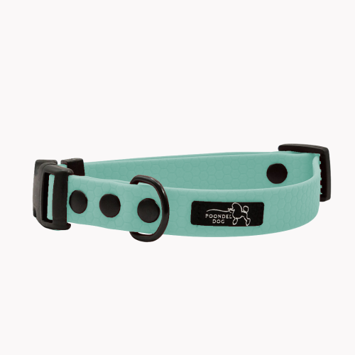 obroża wodoodporna hexa pastelowy niebieski poondel dog.png