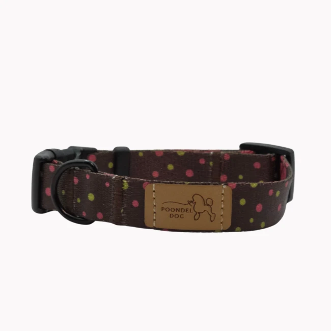 obroża dots&amp;blossoms poondel dog.png