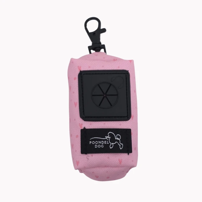 etui na kupoworek poondel dog sweetheart pinky różowe serca