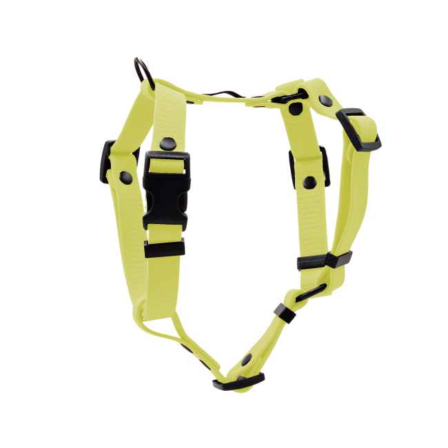 szelki guard hexa wodoodporne pastelowy żółty okucia czarne Poondel Dog