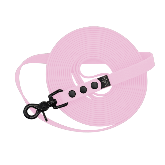 Linka wodoodporna hexa pastelowy różowy Poondel Dog czarne okucia