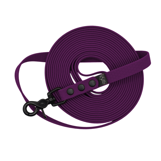 Linka wodoodporna hexa fioletowa Poondel Dog czarne okucia