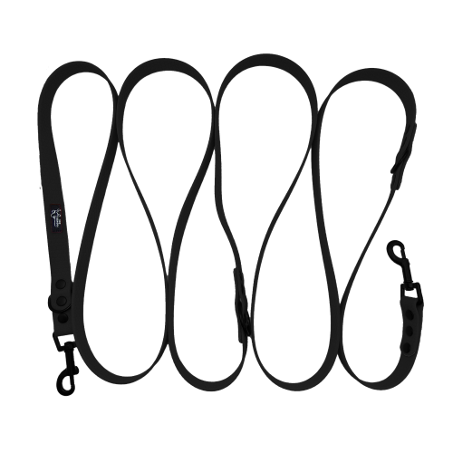 przepinana smycz hexa czarna czarne