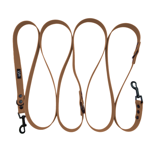 przepinana smycz hexa brąz czarne