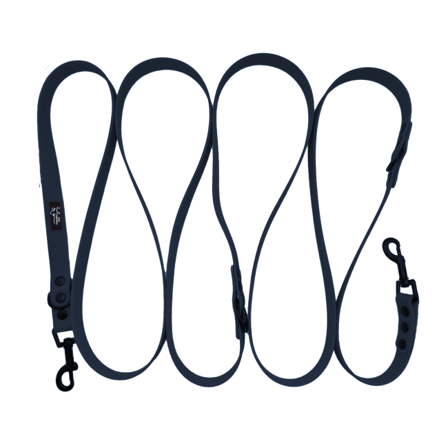 przepinana smycz linie hexa grafit czarne